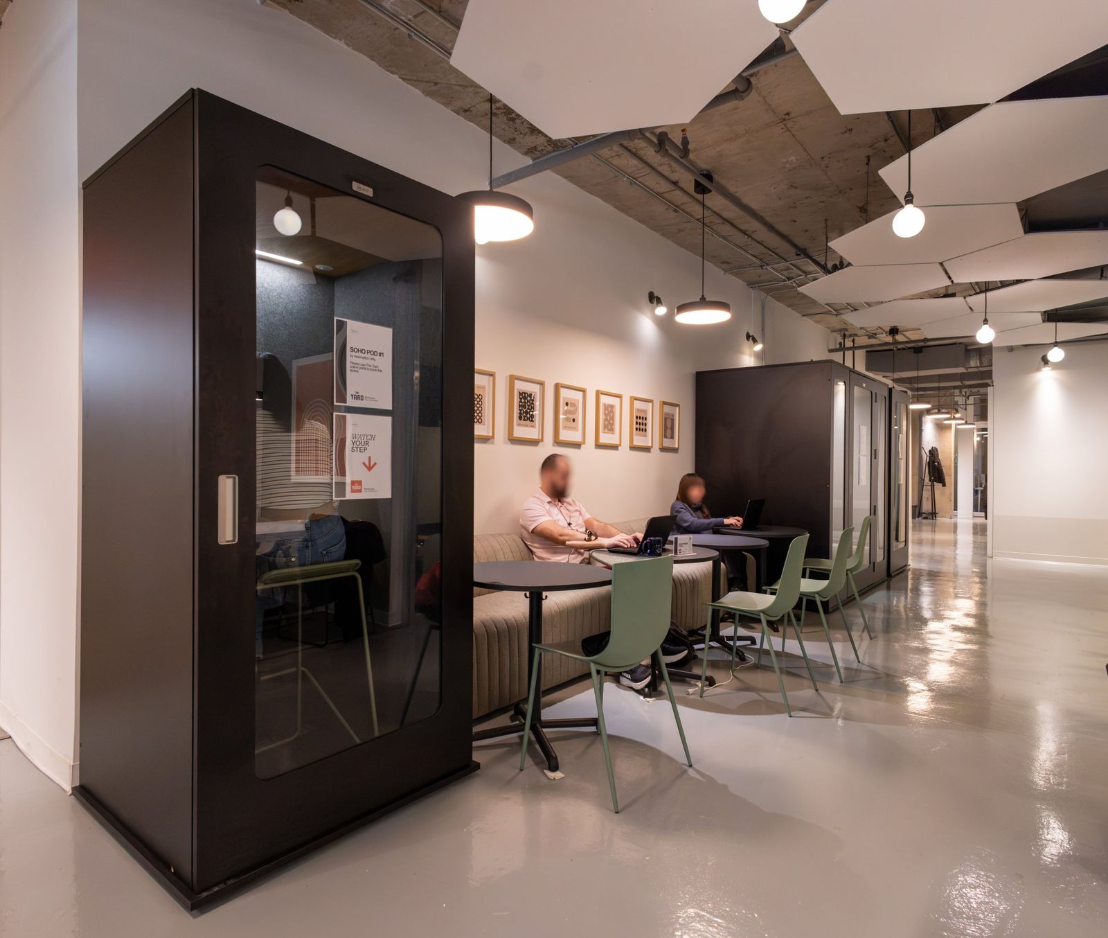 the yard coworking phone booth lounge